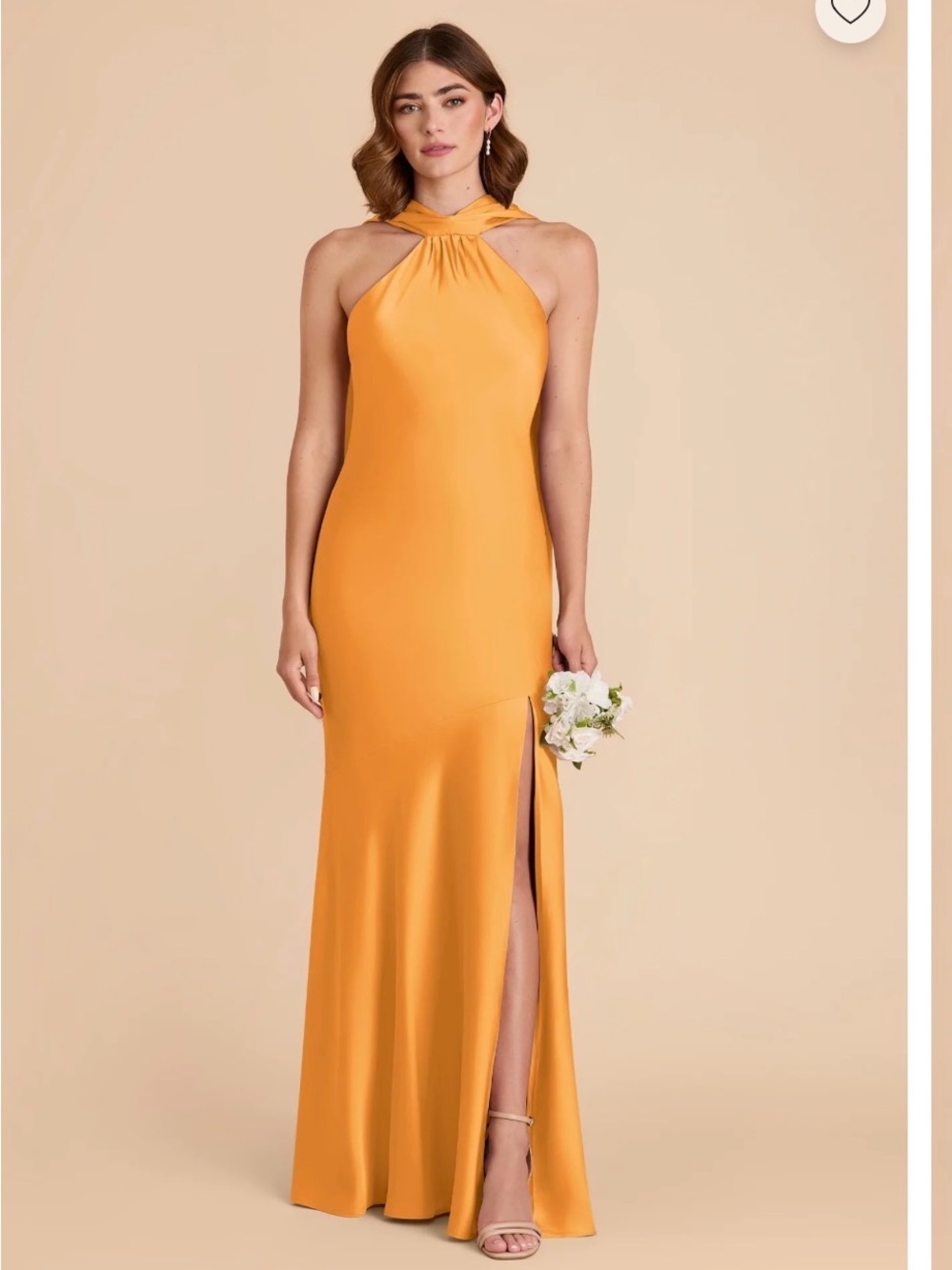 Birdy Grey Eileen Satin Maxi Dress in Butterscotch